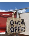 Bolso Out of Office natural y azul pequeño