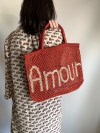 Amour small bag red and natural