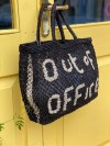 Bolso Out of Office negro y natural pequeño